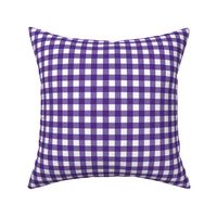 Orange and Purple Gingham half inch squares 2 purple