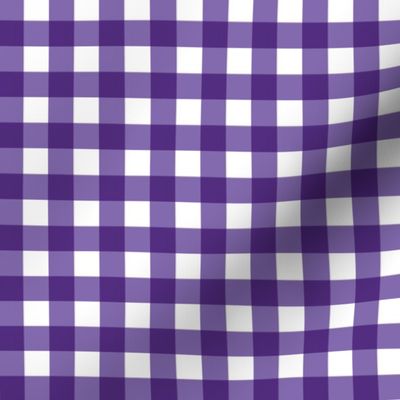 Orange and Purple Gingham half inch squares 2 purple