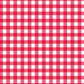 Red and Yellow Gingham 1 quarter inch squares