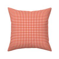 Royal Blue and Orange Gingham 2 quarter inch squares