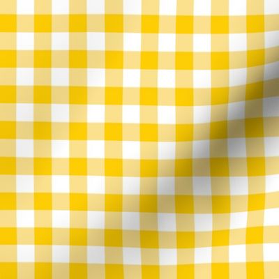 Yellow and Blue Gingham half inch squares, yellow