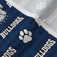 Bulldog Mascot Navy Blue