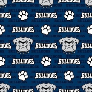 Bulldog Mascot Navy Blue