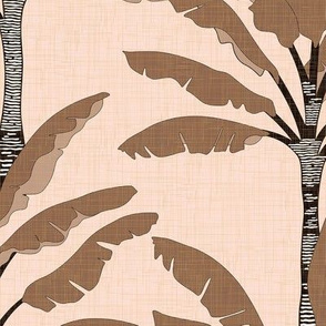 Exotic Palms in Earth Tones / Large