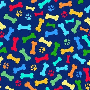 Colorful Bones And Paws