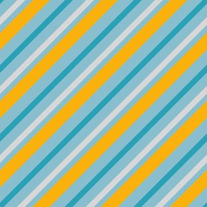 Diagonal Stripes in Acid blue