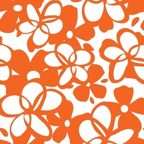 Navy and Orange Graphic Flowers-01-01-10-05