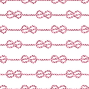 Pastel pink nautical rope horizontal rows