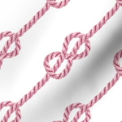 Pink Rope diagonal nautical knots Wallpaper