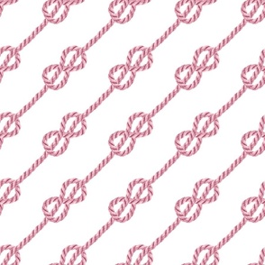 Pink Rope diagonal nautical knots Wallpaper