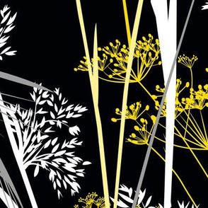 in the wild meadow - black - large scale