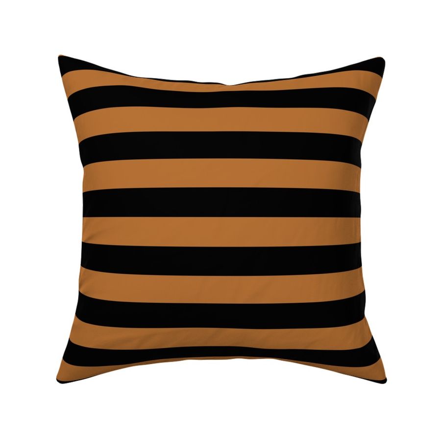 Large Copper Awning Stripe Pattern Horizontal in Black