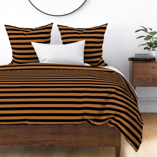 Large Copper Awning Stripe Pattern Horizontal in Black