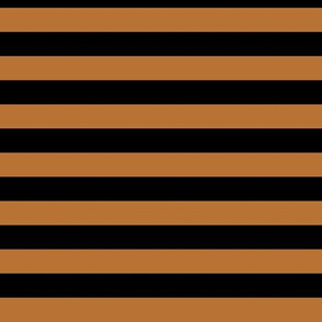 Copper Awning Stripe Pattern Horizontal in Black