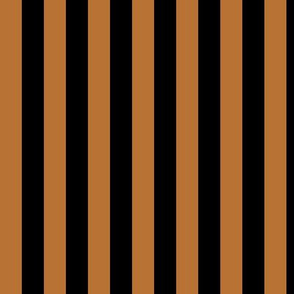 Copper Awning Stripe Pattern Vertical in Black