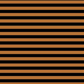 Copper Bengal Stripe Pattern Horizontal in Black