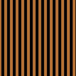 Copper Bengal Stripe Pattern Vertical in Black