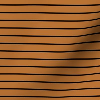 Copper Pin Stripe Pattern Horizontal in Black