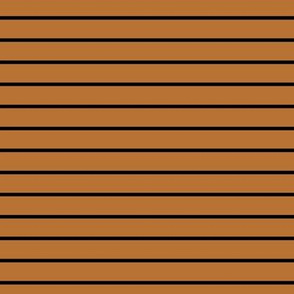 Copper Pin Stripe Pattern Horizontal in Black