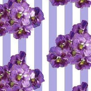 Vintage violets and lilac stripes (medium)
