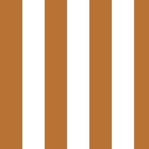 Large Copper Awning Stripe Pattern Vertical in White