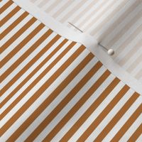 Small Copper Bengal Stripe Pattern Horizontal in White