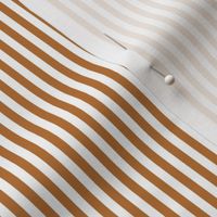 Small Copper Bengal Stripe Pattern Vertical in White
