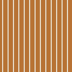 Copper Pin Stripe Pattern Vertical in White