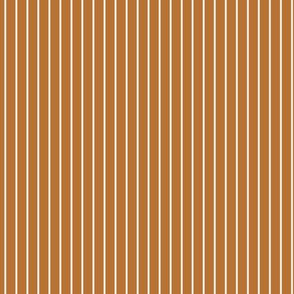 Small Copper Pin Stripe Pattern Vertical in White