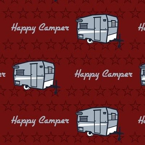 Old-Style Glamping "Happy Camper" Print