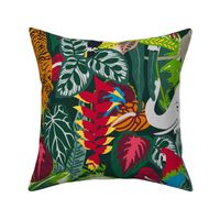 Jungle Odyssey- Tropical Forest- Colorful- Large Scale