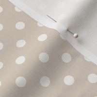 Dark Dotty: Light Brown & Cream Polka Dot