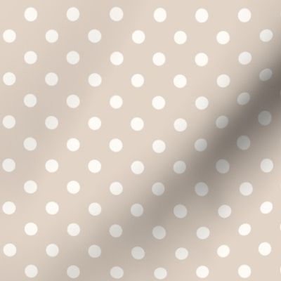 Dark Dotty: Light Brown & Cream Polka Dot