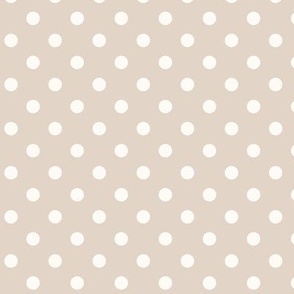 Dark Dotty: Light Brown & Cream Polka Dot