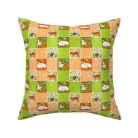 Woodland Check- Fall Checkered Plaid with Forest Animals- Small Scale