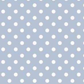 Dark Dotty: Dusty Blue & Cream Polka Dot