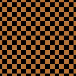 Checker Pattern - Copper and Black
