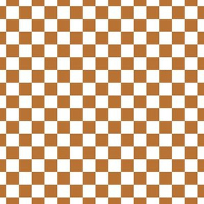 Checker Pattern - Copper and White