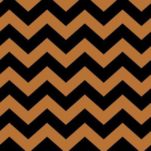 Chevron Pattern - Copper and Black