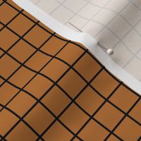 Grid Pattern - Copper and Black