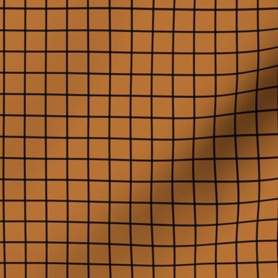 Grid Pattern - Copper and Black