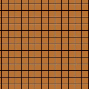 Grid Pattern - Copper and Black