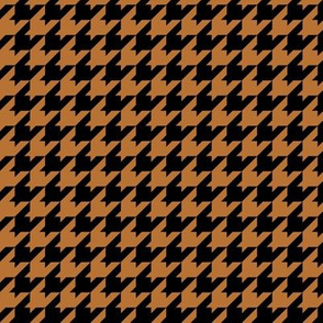 Houndstooth Pattern - Copper and Black