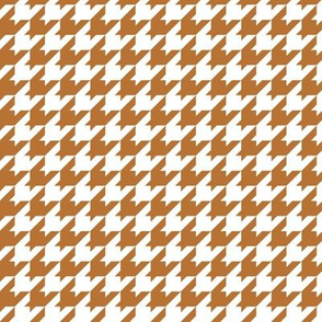 Houndstooth Pattern - Copper and White