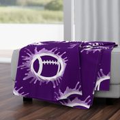 Watercolor American Football- Purple- Large Scale