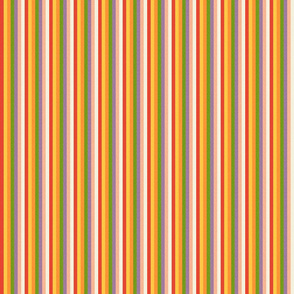 Mexican Serape Rainbow Stripes- Vertical- Small Scale
