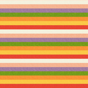 Mexican Serape Rainbow Stripes- Horizontal- Large Scale