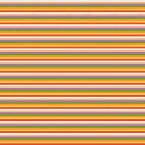 Mexican Serape Rainbow Stripes- Horizontal- Small Scale