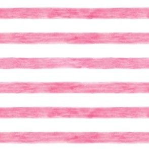 Watercolor Thin Pink Stripes Small