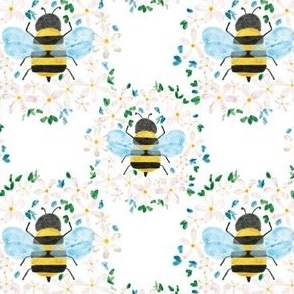 Flowers & Honey Bee 4x4